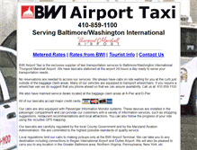 Tablet Screenshot of bwiairporttaxi.com